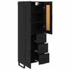 vidaXL Highboard Schwarz Eichen-Optik 69,5 x 34 x 180 cm Holzwerkstoff
