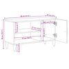 vidaXL TV-Schr&auml;nk mit Speicher Wei&szlig; 80 x 31,5 x 46 cm Massivholz Mango