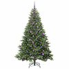 vidaXL K&uuml;nstlicher Weihnachtsbaum mit 300 LEDs Gr&uuml;n 180 cm PE und PVC