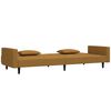 vidaXL Schlafsofa 2-Sitzer mit 2 Kissen Braun Samt