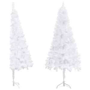 vidaXL K&uuml;nstlicher Eck-Weihnachtsbaum Wei&szlig; 240 cm PVC
