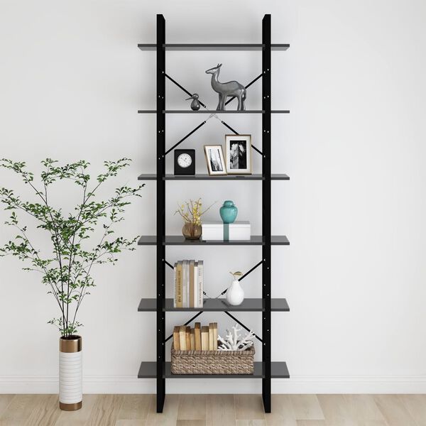 vidaXL Hochschrank Grau 80x30x210 cm Holzwerkstoff