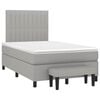 vidaXL Boxspringbett mit Matratze Hellgrau 120x190 cm Stoff