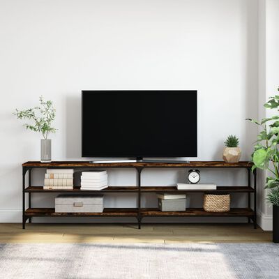 vidaXL TV-Schrank Räuchereiche 180x30x50 cm Holzwerkstoff und Metall