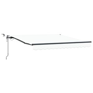 vidaXL Ausziehbare Markise Wei&szlig; 300 x 250 cm Polyester