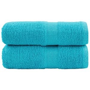 vidaXL Premium Waschhandt&uuml;cher SOLUND 2 St&uuml;ck T&uuml;rkis 30x30 cm 600 g/m&sup2;