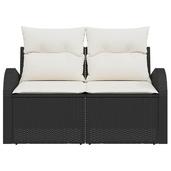 vidaXL Gartensofa Schwarz 124 x 62 x 69cm Poly-Rattan