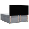 vidaXL Boxspringbett mit Matratze Hellgrau 180x200 cm Stoff