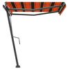 vidaXL Standmarkise Manuell Einziehbar 300x250 cm Orange/Braun