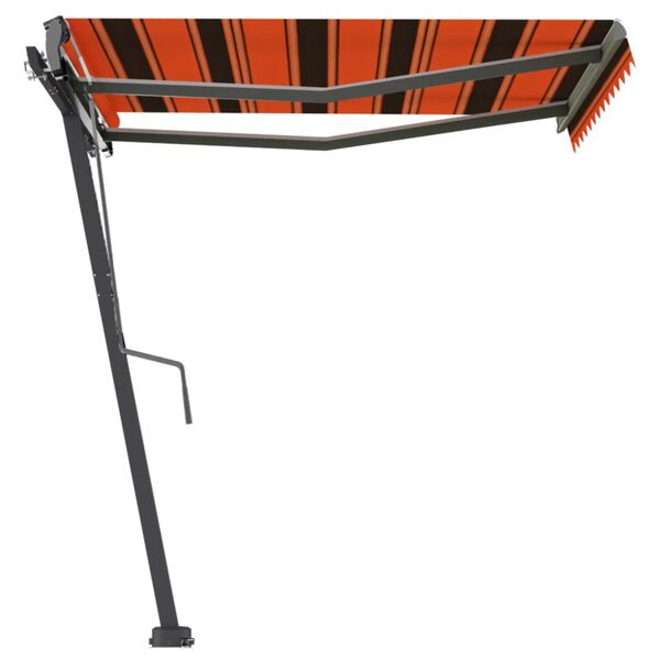 vidaXL Standmarkise Manuell Einziehbar 300x250 cm Orange/Braun