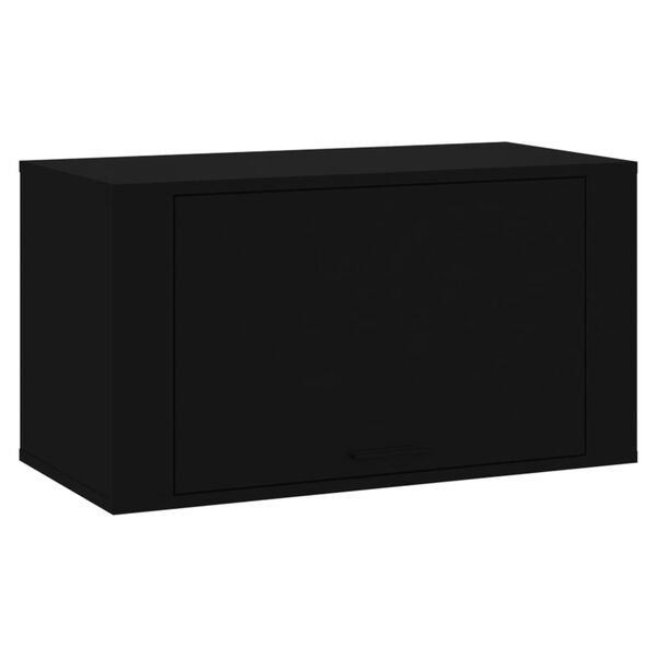 vidaXL Wand-Schuhschrank Schwarz 70x35x38 cm Holzwerkstoff