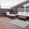 Esschert Design Outdoor-Teppich 180x121 cm Grau und Weiß OC24
