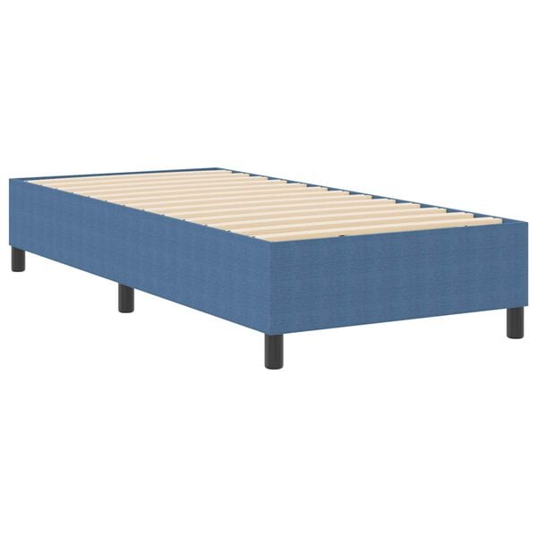 vidaXL Plattformbettgestell Blau 100 x 200 cm Cordstoff