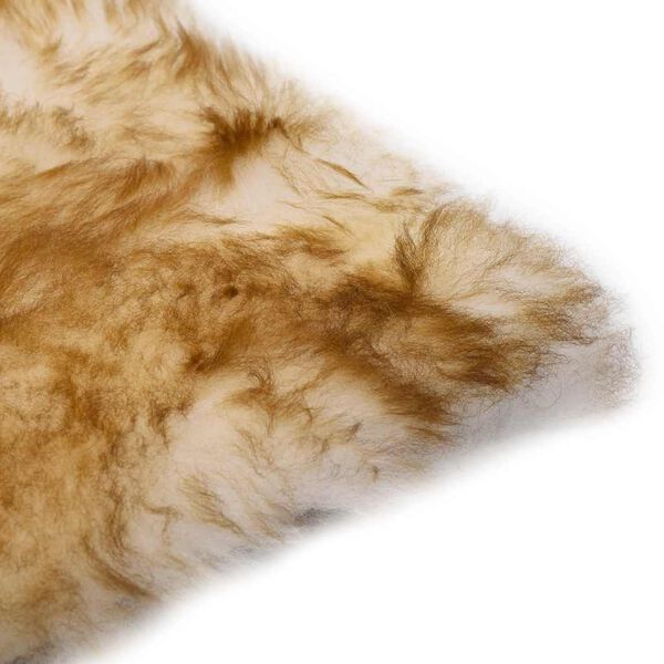 vidaXL Sitzkissen 2 Stk. Braun Melange 40x40 cm Echter Schafspelz