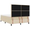 vidaXL Boxspringbett mit Matratze mit LED Creme 160 x 200 cm Stoff