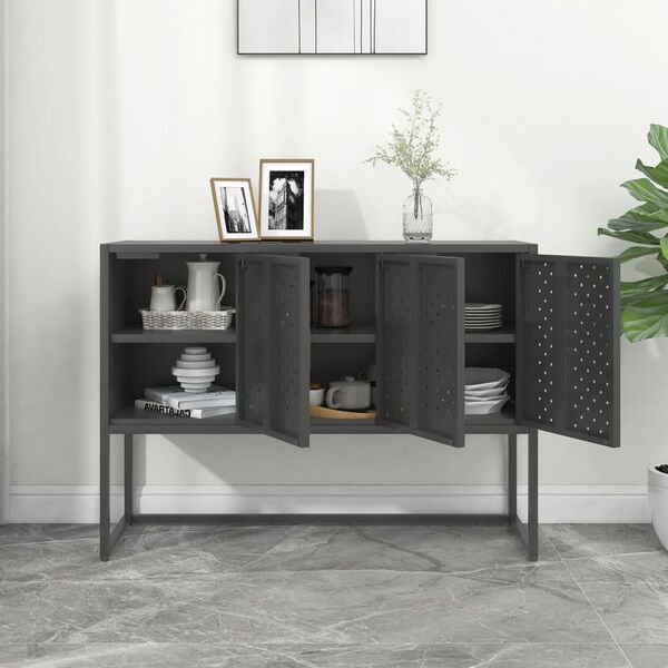 vidaXL Sideboard Anthrazit 105x35x75 cm Stahl