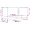 vidaXL TV-Schrank Eichen-Optik 80x34,5x40 cm Holzwerkstoff und Metall