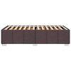 vidaXL Bettgestell ohne Matratze Dunkelbraun 90x200 cm Stoff