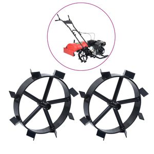 vidaXL Metallr&auml;der f&uuml;r 6,5 PS Benzin-Gartenfr&auml;se 2 Stk.