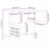 vidaXL Sideboard mit Speicher Natur 80 x 33 x 75 cm Massivholz Mango