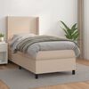 vidaXL Boxspringbett mit Matratze Cappuccino-Braun 90x200cm Kunstleder