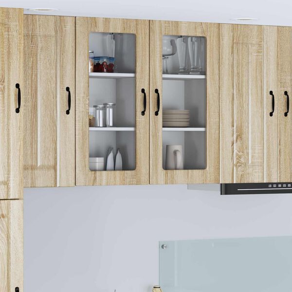 vidaXL K&uuml;chenschrank 2 pcs Sonoma-Eiche 40 x 31 x 80 cm Holzwerkstoff