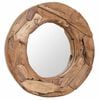 vidaXL Dekorativer Spiegel Teak 60 cm Rund