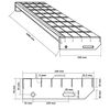 vidaXL Gitterroststufe 100x24x7 cm Verzinkter Stahl