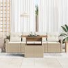 vidaXL Garten-Sofa-Set mit Kissen 5 pcs Beige und Creme