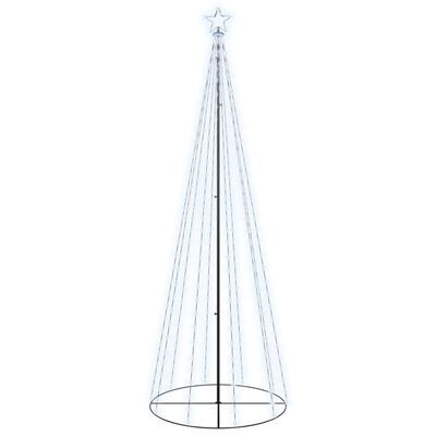 vidaXL LED-Weihnachtsbaum Kegelform Kaltweiß 310 LEDs 100x300 cm