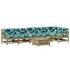 vidaXL 7-tlg. Garten-Lounge-Set mit Kissen Impr&auml;gniertes Kiefernholz