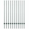 vidaXL Eingebetteter Zaunpfosten 11 pcs Gr&uuml;n 180 cm