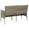 vidaXL Gartensofa 3-Sitzer mit Kissen Grau Poly Rattan