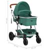 vidaXL 3-in-1-Kinderwagen Gr&uuml;n Aluminium