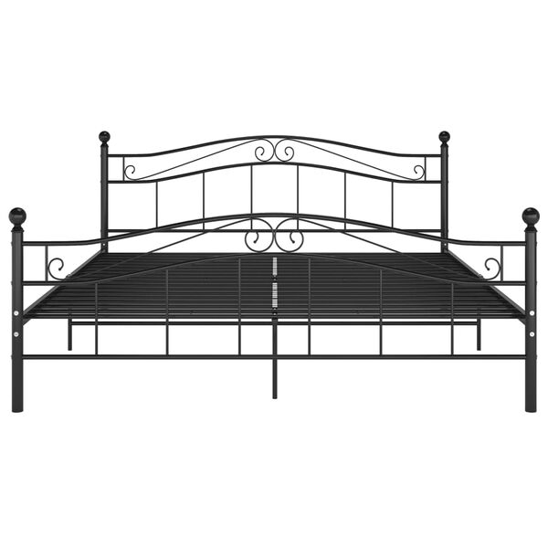 vidaXL Bett Schwarz Metall 160x200 cm