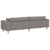 vidaXL Stoffsofa mit Kissen Taupe 208 cm Stoff