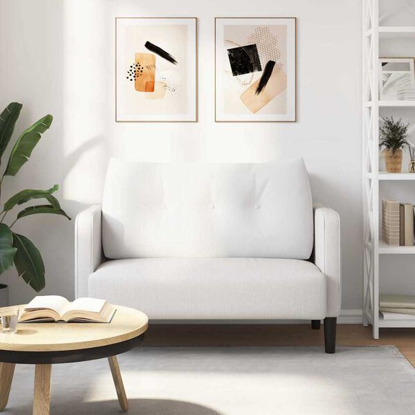 vidaXL R&uuml;cken Kissen Wei&szlig; 100 x 24 x 50 cm Stoff