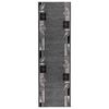 vidaXL Teppichl&auml;ufer FLORNES Gewebt Grau Bl&auml;tter 67 x 250 cm PP 7 mm