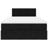 vidaXL Ottoman-Bett mit Matratze & LEDs Schwarz 120x200 cm Samt
