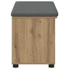 vidaXL Flurbank mit Kissen Uni Artisan-Eiche 80 x 38 x 46 cm