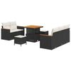 vidaXL Gartensofa-set 8 Stk. Schwarz Poly-Rattan