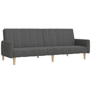 vidaXL Schlafsofa 2-Sitzer Dunkelgrau Stoff