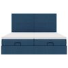 vidaXL Ottoman-Bett mit Matratzen Blau 160x200 cm Stoff
