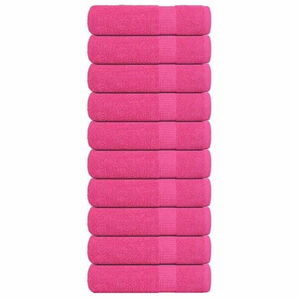 vidaXL Handtücher FROGN 10 Stk. Rosa 50x100 cm 360 g/m²