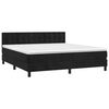 vidaXL Boxspringbett mit Matratze Schwarz 160x200 cm Samt