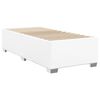 vidaXL Boxspringbett mit Matratze Weiß 90x200 cm Kunstleder