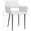 vidaXL Esszimmerst&uuml;hle 2 Stk. Wei&szlig; Kunstleder