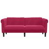 vidaXL Sofa 2-Sitzer Weinrot Samt
