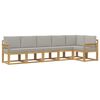 vidaXL Outdoor-Sofagarnitur 6 stk. Wei&szlig; und Hellgrau