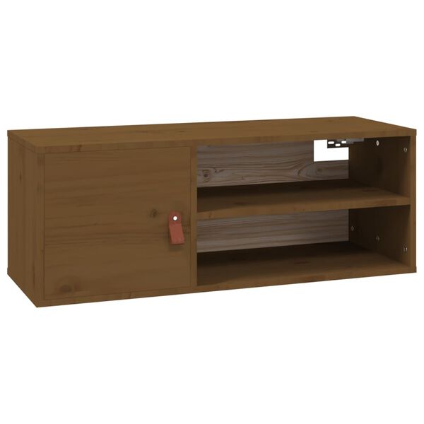 vidaXL Wandschrank Honigbraun 80x30x30 cm Massivholz Kiefer